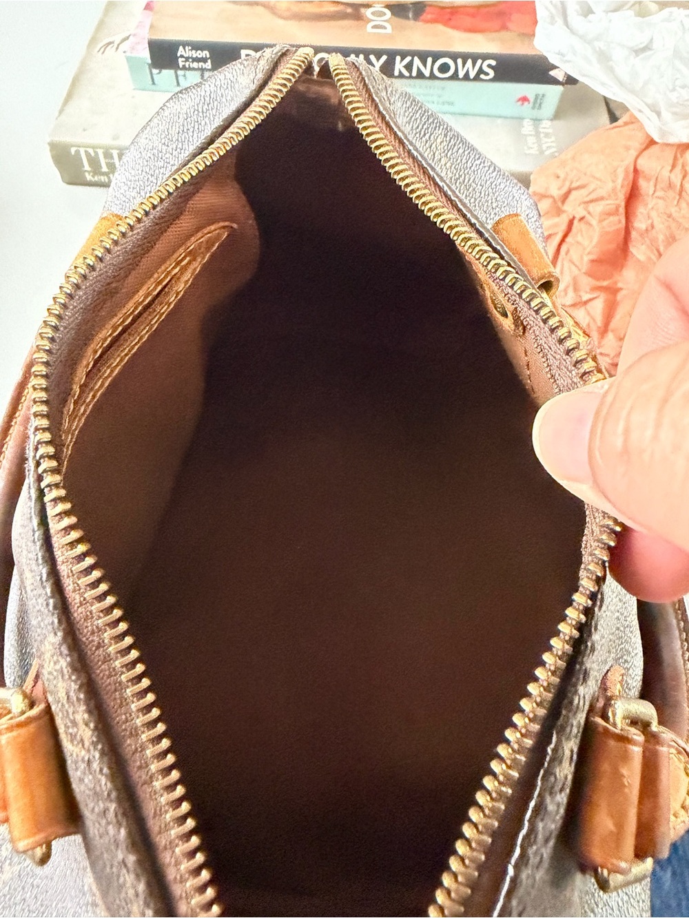 Louis Vuitton Monogram Top Handle Satchel - Brown/Tan - Picture 16 of 16